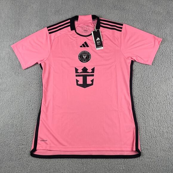 Inter Miami CF Men's Adidas Large Pink Black Aeroready Home Stadium Jersey - Picture 1 of 12